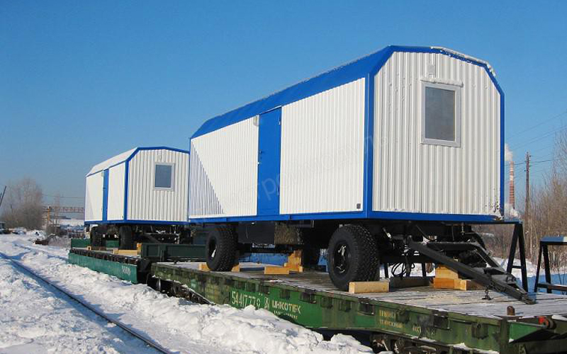 Перевозки мобильных зданий, вагон-домов