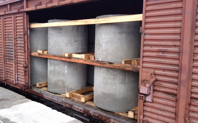 Перевозка ЖБИ колец железнодорожным транспортом